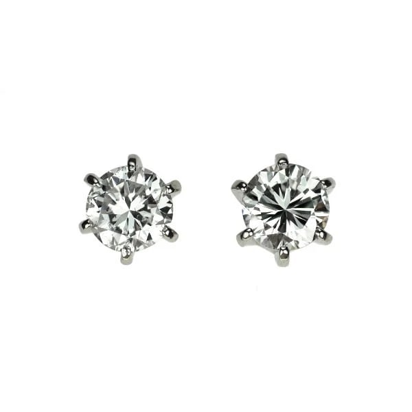 PT900 DIAMOND EARRINGS: Pt900 diamond earrings Brand: None Type: piercing Material: Pt900, Main Stone/Creation Natural Color: Silver Size: Length/Width/Diameter (CM) 4.7 Accessories: None Accessories Notice: When purchasing