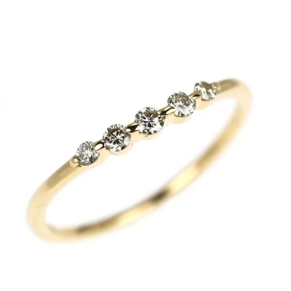 4? K18YG DIAMOND RING: 4? K18YG diamond ring Brand: 4? Type: rings Material: K18YG, Main Stone/Creation Natural Color: Yellow Gold Size: US 4 Accessories: None Accessories Notice: When purchasing pre-owned goods