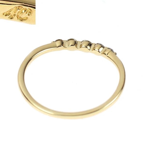 4? K18YG DIAMOND RING - 2