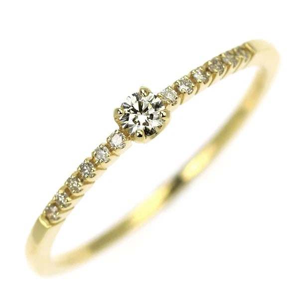 K18YG DIAMOND RING: K18YG diamond ring Brand: None Type: rings Material: K18YG, Main Stone/Creation Natural Color: Yellow Gold Size: 4.75 - 5US Accessories: None Accessories Notice: When purchasing pre-owned goods,