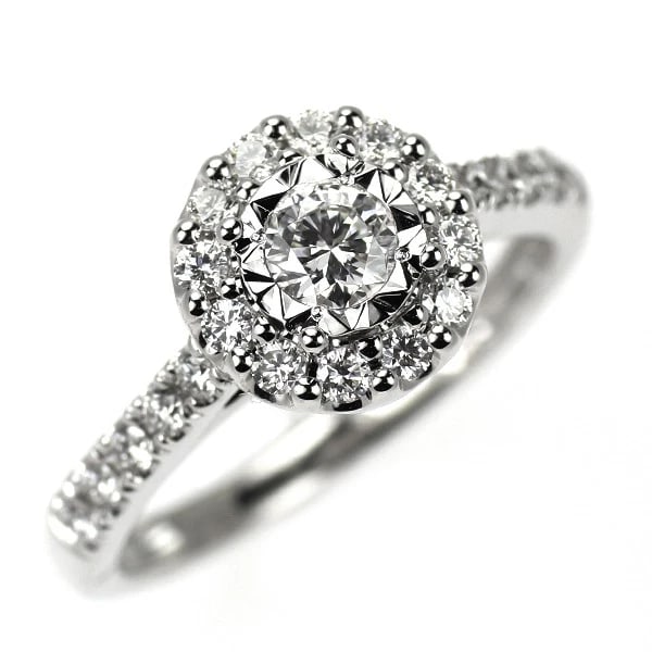 K18WG DIAMOND RING: K18WG diamond ring Brand: None Type: rings Material: K18WG, Main Stone/Creation Natural Color: White Gold Size: US 4.5 Accessories: None Accessories Notice: When purchasing pre-owned goods, please