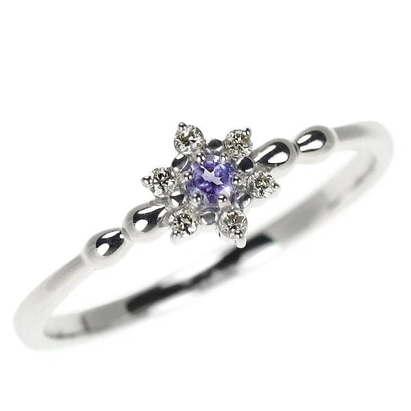 K10WG TANZANITE DIAMOND RING FLOWER: K10WG tanzanite diamond ring flower Brand: None Type: rings Material: K10WG, Main Stone/Creation Tanzanitesidestonediamond Color: White Gold Size: 7.75 - 8US Accessories: None Accessories Notice: