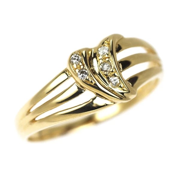 K18YG DIAMOND RING: K18YG diamond ring Brand: None Type: rings Material: K18YG, Main Stone/Creation Natural Color: Yellow Gold Size: US 4 Accessories: None Accessories Notice: When purchasing pre-owned goods, please