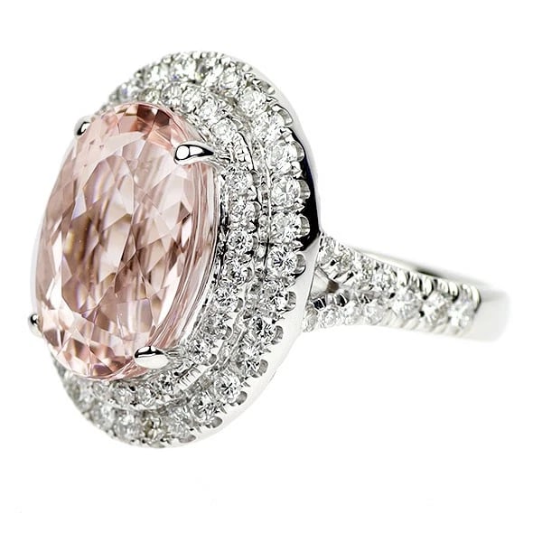 K18WG DIAMOND RING - 2