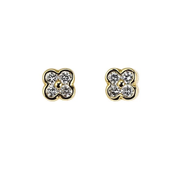 PONTE VECCHIO K18YG DIAMOND EARRING: Ponte Vecchio K18YG diamond earring Brand: Pontevecchio Type: piercing Material: K18YG, Main Stone/Creation Natural Color: Yellow Gold Size: Length/Width/Diameter (CM) 3.5 Accessories: None