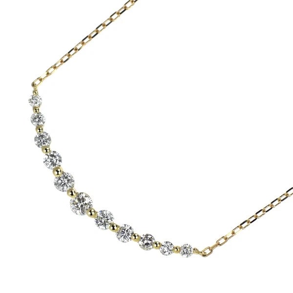 K18YG/ K10YG DIAMOND PENDANT NECKLACE: K18YG/ K10YG Diamond Pendant Necklace Brand: None Type: pendant necklace Material: K18YG/ K10YG, Main Stone/Creation Natural Color: Yellow Gold Size: Necklace: Chain Length ?48cm Accessories: None