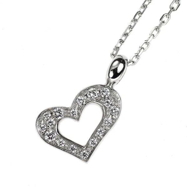 PIAGET K18WG DIAMOND PENDANT NECKLACE: Piaget K18WG Diamond Pendant Necklace Brand: None Type: pendant necklace Material: K18WG, Main Stone/Creation Natural Color: WHite Gold Size: Necklace: Chain Length42cm Accessories: None A
