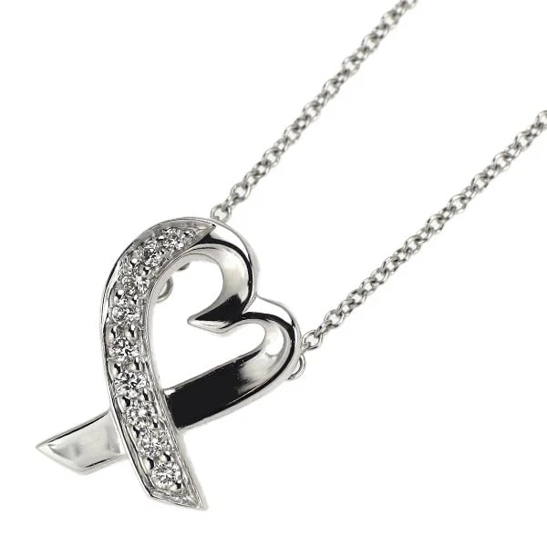 TIFFANY & CO K18WG DIAMOND NECKLAS PENDANT: Tiffany & Co K18WG diamond necklas pendant Brand: Tiffany Type: pendant necklace Material: K18WG, Main Stone/Creation Natural Color: WHite Gold Size: Necklace: Chain Length 41.5cm Accessories: None