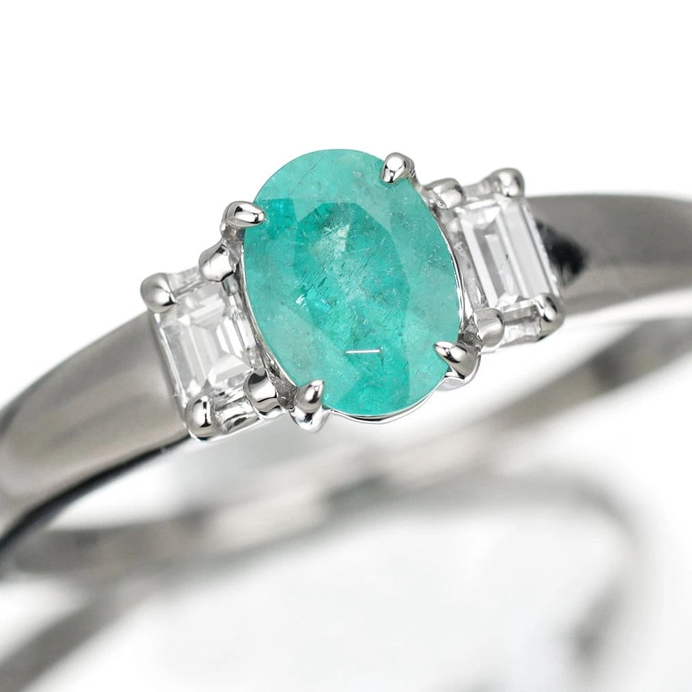 TASAKI PEARL PT900 BLUE TOURMALINE DIAMOND RING: Tasaki Pearl Pt900 Blue Tourmaline Diamond Ring Brand: Tasaki Pearl Type: rings Material: Pt900, Main Stone/Creation Tourlamineside stone daimond Color: Silver Size: US 6.75 - 7 Accessories: None
