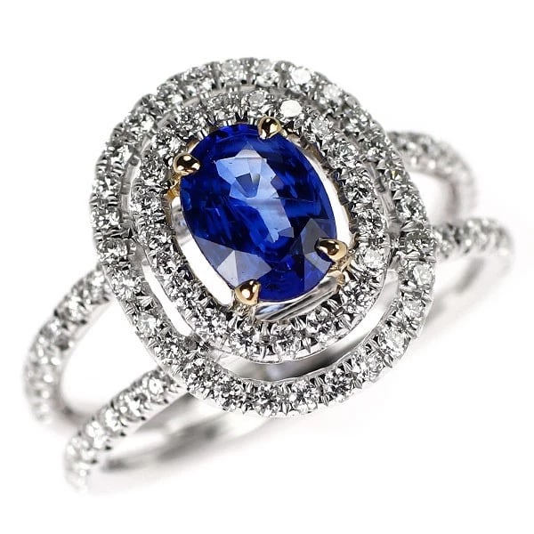 K18WG/YG NORMAL HEATED SAPPHIRE DIAMOND RING: K18WG/YG Normal Heated Sapphire Diamond Ring Brand: None Type: rings Material: K18WG/YG, Main Stone/Creation sapphireSideStoneDiamond Color: WG,YG Size: 6.25 - 6.5US Accessories: None Accessories