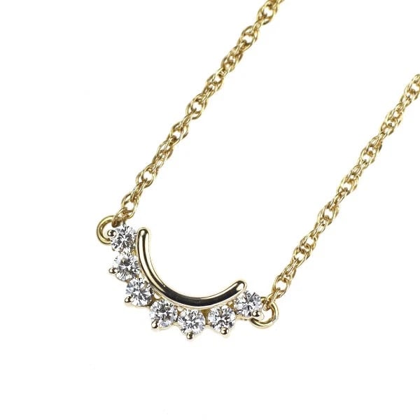 STAR SAND K18YG DIAMOND PENDANT NECKLACE: Star Sand K18YG Diamond Pendant Necklace Brand: None Type: pendant necklace Material: K18YG, Main Stone/Creation Natural Color: YEllow Gold Size: Necklace: Chain Length47cm Accessories: None