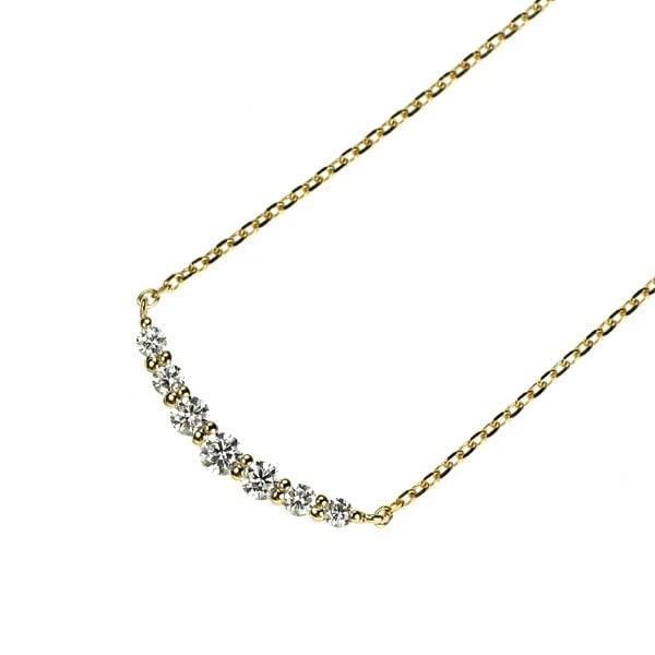STAR JEWELRY K18YG DIAMOND PENDANT NECKLACE: Star Jewelry K18YG Diamond Pendant Necklace Brand: star jewelry Type: pendant necklace Material: K18YG, Main Stone/Creation Natural Color: YEllow Gold Size: Necklace: Chain Length45cm Accessories: