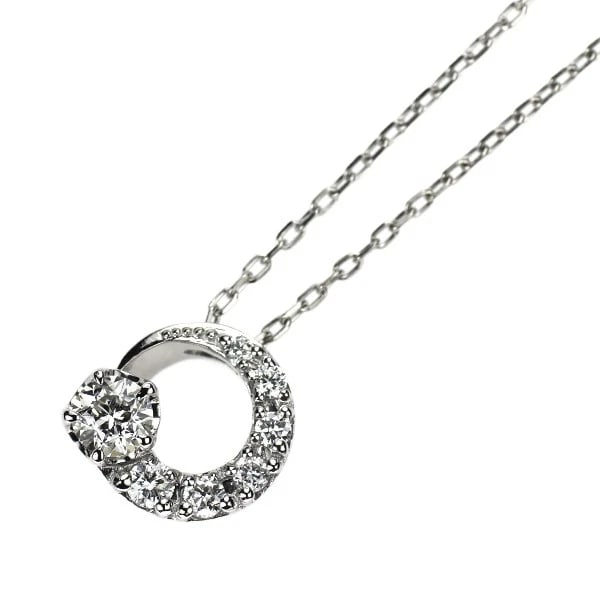 WISH UPON A STAR PT950/ PT850 DIAMOND PENDANT NECKLACE: Wish Upon a Star Pt950/ Pt850 Diamond Pendant Necklace Brand: Wish upon a star Type: pendant necklace Material: PT950/PT850, Main Stone/Creation Natural Color: Silver Size: Necklace: Chain Length40cm
