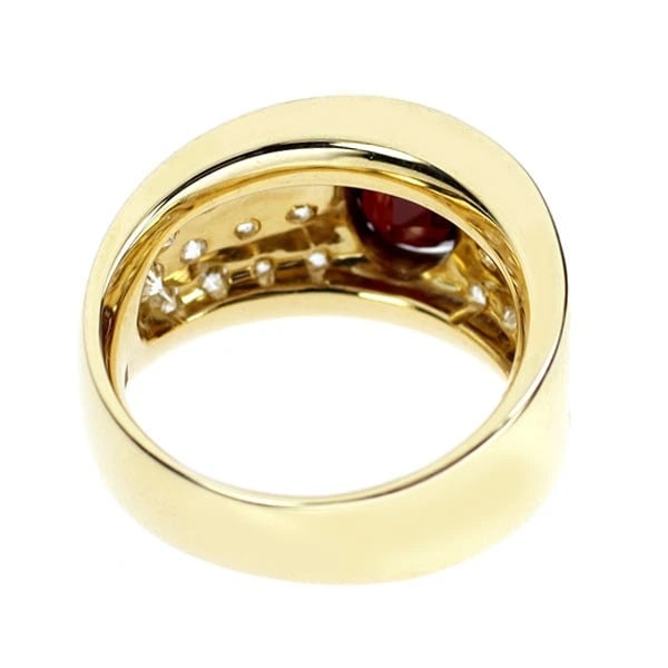 K18YG RUBY DIAMOND RING - 2