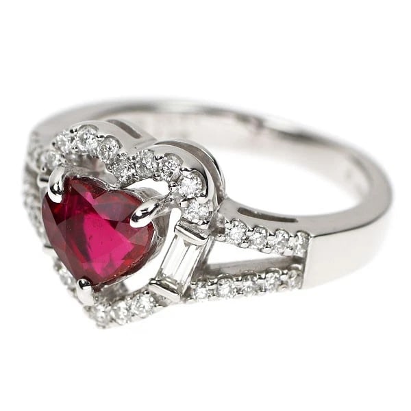 K18WG RUBY DIAMOND RING - 2