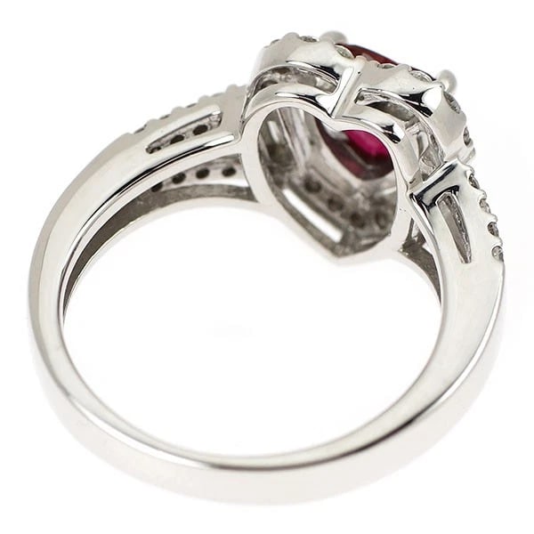 K18WG RUBY DIAMOND RING - 3