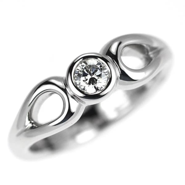 TIFFANY & CO PT950 DIAMOND RING: Tiffany & Co Pt950 diamond ring Brand: Tiffany Type: rings Material: PT950, Main Stone/Creation Natural Color: Silver Size: 3.75 US Accessories: None Accessories Notice: When purchasing pre-owned