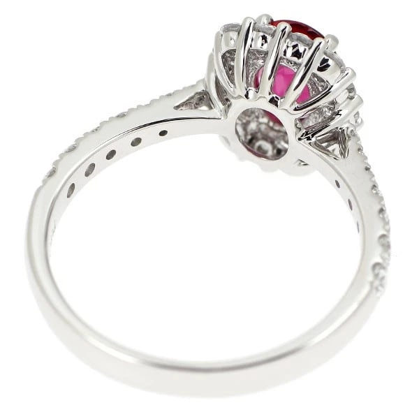 PT900 RUBY DIAMOND RING - 3