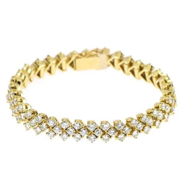K18YG DIAMOND BRACELET: K18YG diamond bracelet Brand: None Type: bracelets Material: K18YG, Main Stone/Creation Natural Color: Yellow Gold Size: Length/Width/Diameter (CM) 8.5 Accessories: None Accessories Notice