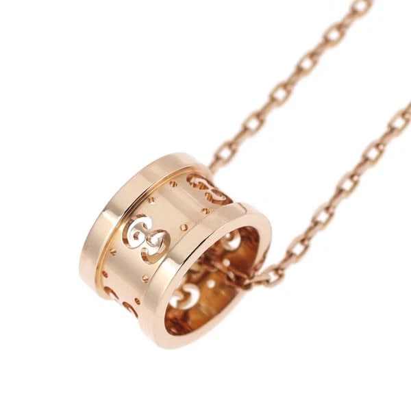 GUCCI K18PG PENDANT NECKLACE: Gucci K18PG pendant necklace Brand: Gucci Type: pendant necklace Material: K18PG, Color: Pink Gold Size: Necklace: Chain Length 42cm Accessories: None Accessories Notice: When purchasing p