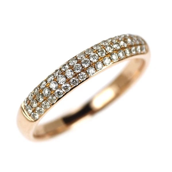 K18PG DIAMOND RING: K18PG Diamond Ring Brand: None Type: rings Material: K18PG, Main Stone/Creation Natural Color: Pink Gold Size: US 6 Accessories: None Accessories Notice: When purchasing pre-owned goods, please refer