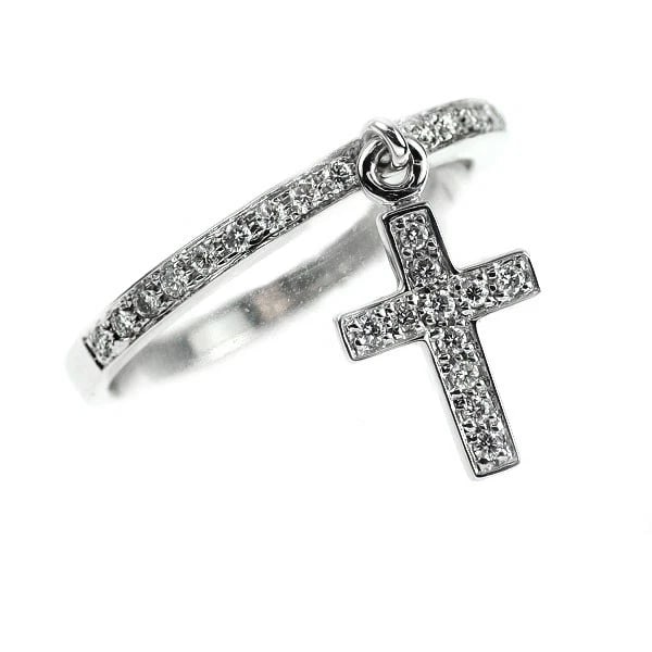 VENDOME AOYAMA K18WG DIAMOND RING: Vendome Aoyama K18WG diamond ring Brand: Vendome Aoyama Type: rings Material: K18WG, Main Stone/Creation Natural Color: WHite Gold Size: US 4.75 - 5 Accessories: None Accessories Notice: When