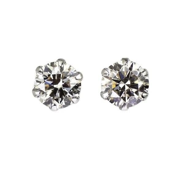 PT900 DIAMOND EARRINGS: Pt900 Diamond Earrings Brand: None Type: piercing Material: Pt900, Main Stone/Creation Natural Color: Silver Size: Length/Width/Diameter (CM) 4.3 Accessories: None Accessories Notice: When purchasing