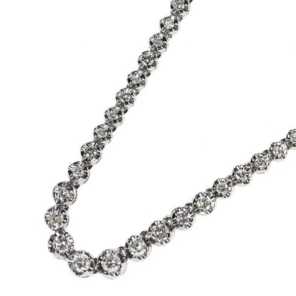 PT850 DIAMOND TENNIS NECKLACE: Pt850 diamond tennis necklace Brand: None Type: necklaces Material: Pt850, Main Stone/Creation Natural Color: Silver Size: Necklace: Chain Length42.5cm Accessories: None Accessories Notice