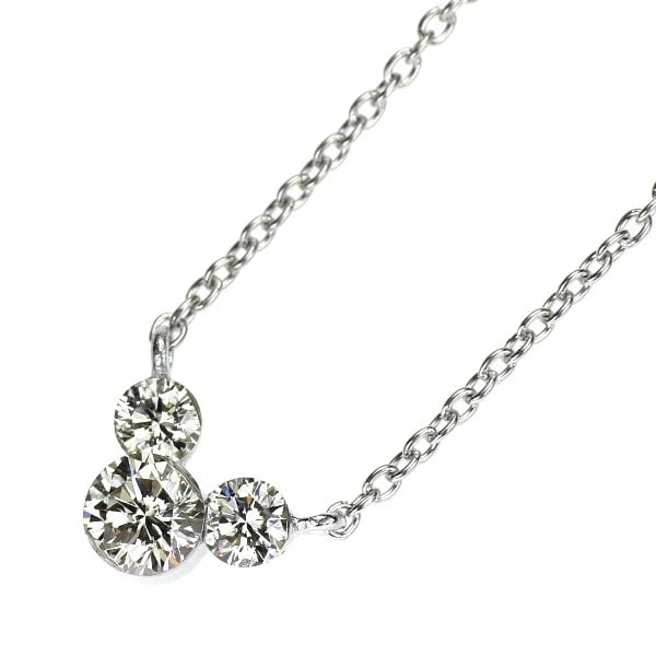DISNEY K18WG DIAMOND PENDANT NECKLACE: Disney K18WG Diamond Pendant Necklace Brand: None Type: pendant necklace Material: K18WG, Main Stone/Creation NATURAL Color: WHITE GOLD Size: Necklace: Chain Length40cm Accessories: None A