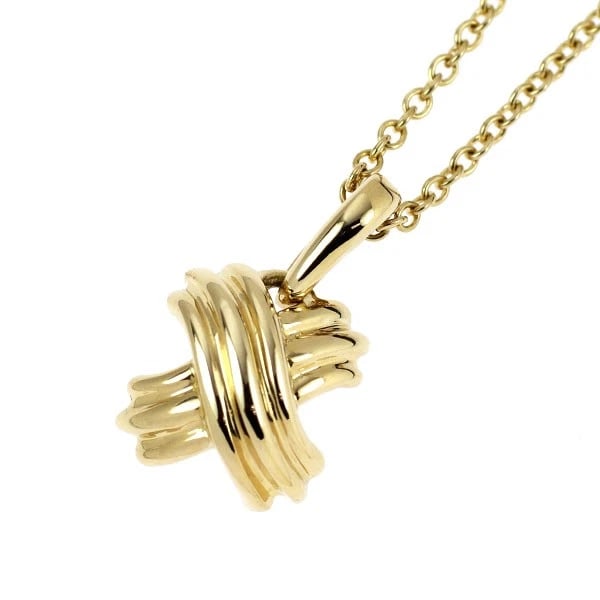 TIFFANY & CO K18YG PENDANT NECKLACE: Tiffany & Co K18YG pendant necklace Brand: Tiffany Type: pendant necklace Material: K18YG, Color: Yellow Gold Size: Necklace: Chain Length 41cm Accessories: None Accessories Notice: When purchasing
