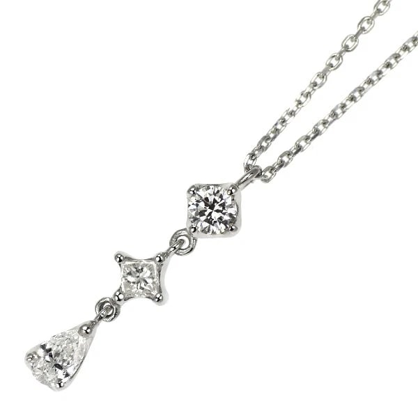 VENDOME AOYAMA PT950/ PT850 DIAMOND PENDANT NECKLACE: Vendome Aoyama Pt950/ Pt850 Diamond Pendant Necklace Brand: Vendome Aoyama Type: pendant necklace Material: Pt900/ Pt850, Main Stone/Creation Natural Color: Silver Size: Necklace: Chain Length 40.5cm