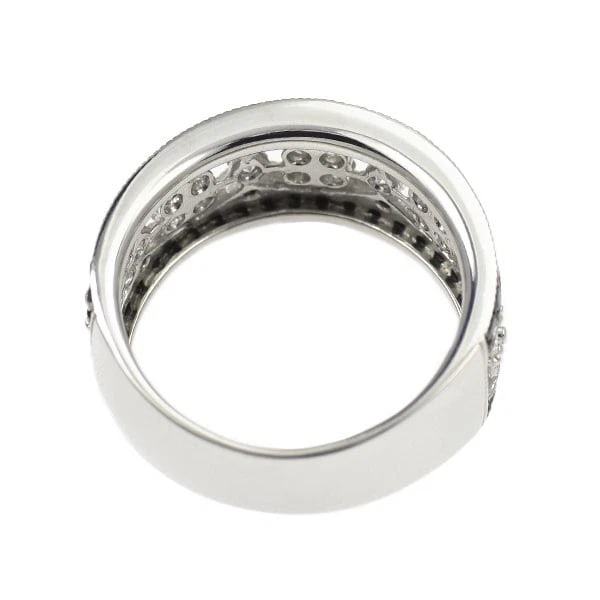 K18WG COLLARLESS/BLACK DIAMOND RING - 2