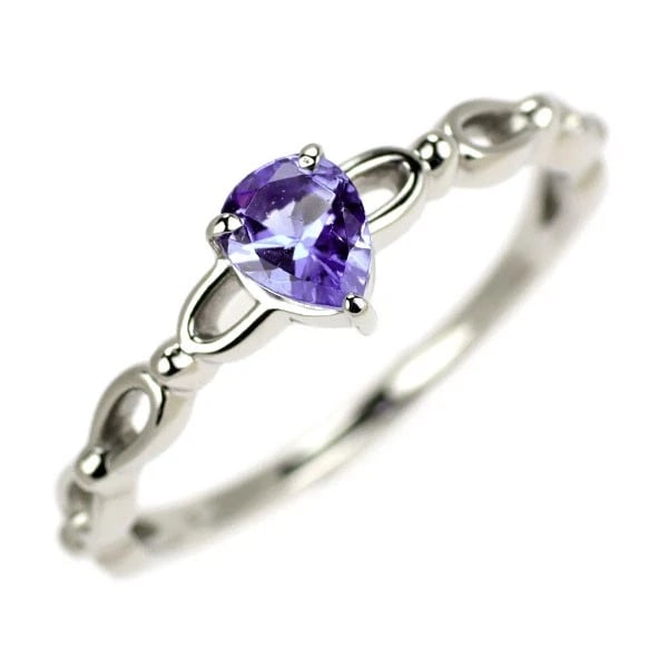 PT900 PEAR SHAPE TANZANITE RING: Pt900 pear shape tanzanite ring Brand: None Type: rings Material: Pt900, Main Stone/Creation tanzanite Color: Silver Size: 5.5 - 5.75US Accessories: None Accessories Notice: When purchasin