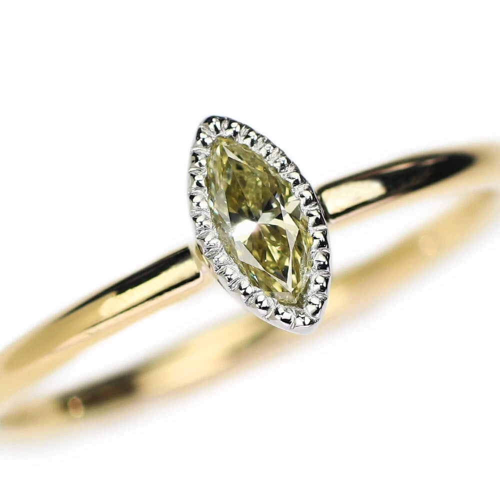 K18/PT950 NATURAL YELLOW DIAMOND RING: K18/Pt950 Natural Yellow Diamond Ring Brand: None Type: rings Material: K18/Pt950, Main Stone/Creation Natural Color: Silver Size: 5.25US Accessories: None Accessories Notice: When purchasing