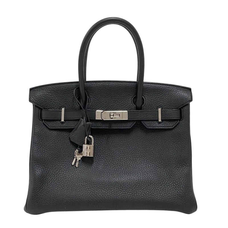 HERMES BIRKIN 30 HANDBAG: HERMES Birkin 30 Handbag Brand: HERMES Type: Handbag Material: Taurillon Clemence Color: Black SilverHardware Size: W30cm x H23cmx D15cmW11.8 x H9.1x D5.9inch Accessories: None Accessories