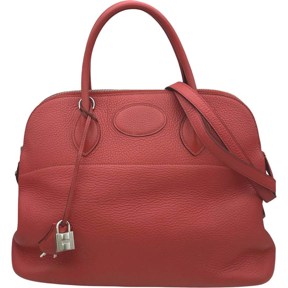 HERMES BORED 35 SHOULDER BAG: HERMES Bored 35 Shoulder Bag Brand: HERMES Type: Shoulder Bag Material: Taurillon Clemence Color: Bougainvillea SilverHardware Size: W35cm x H26cmx D13cm W13.8 x H10.2x D5.1inch Accessories: None