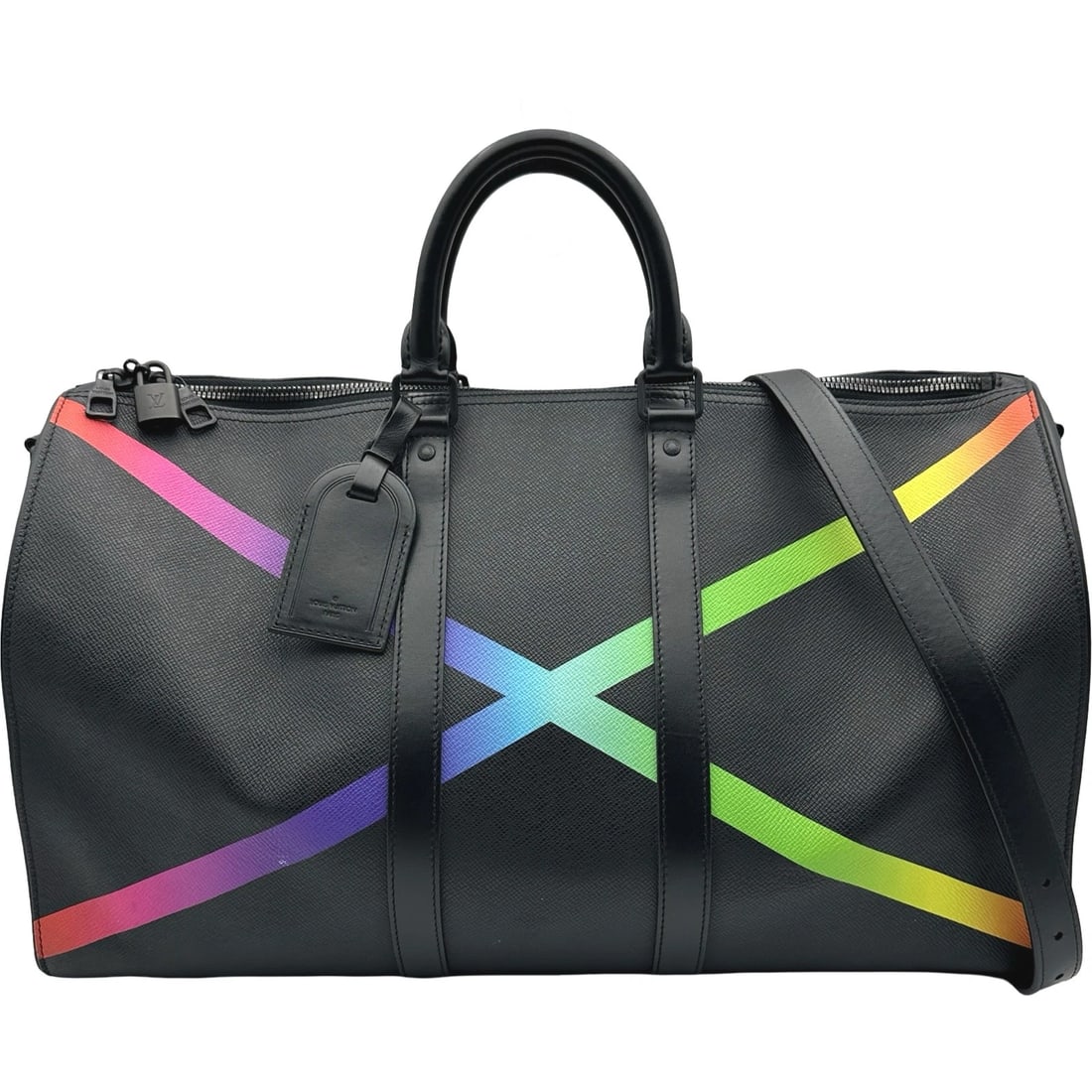 LOUIS VUITTON KIEPOL BANDRIERE BOSTON BAG: LOUIS VUITTON Kiepol Bandriere Boston bag Brand: LOUIS VUITTON Type: Boston bag Material: Taiga Color: Noir Size: W50cm x H28cmx D22cm W19.7 x H11.0x D8.7inch Accessories: None Accessories Notice: