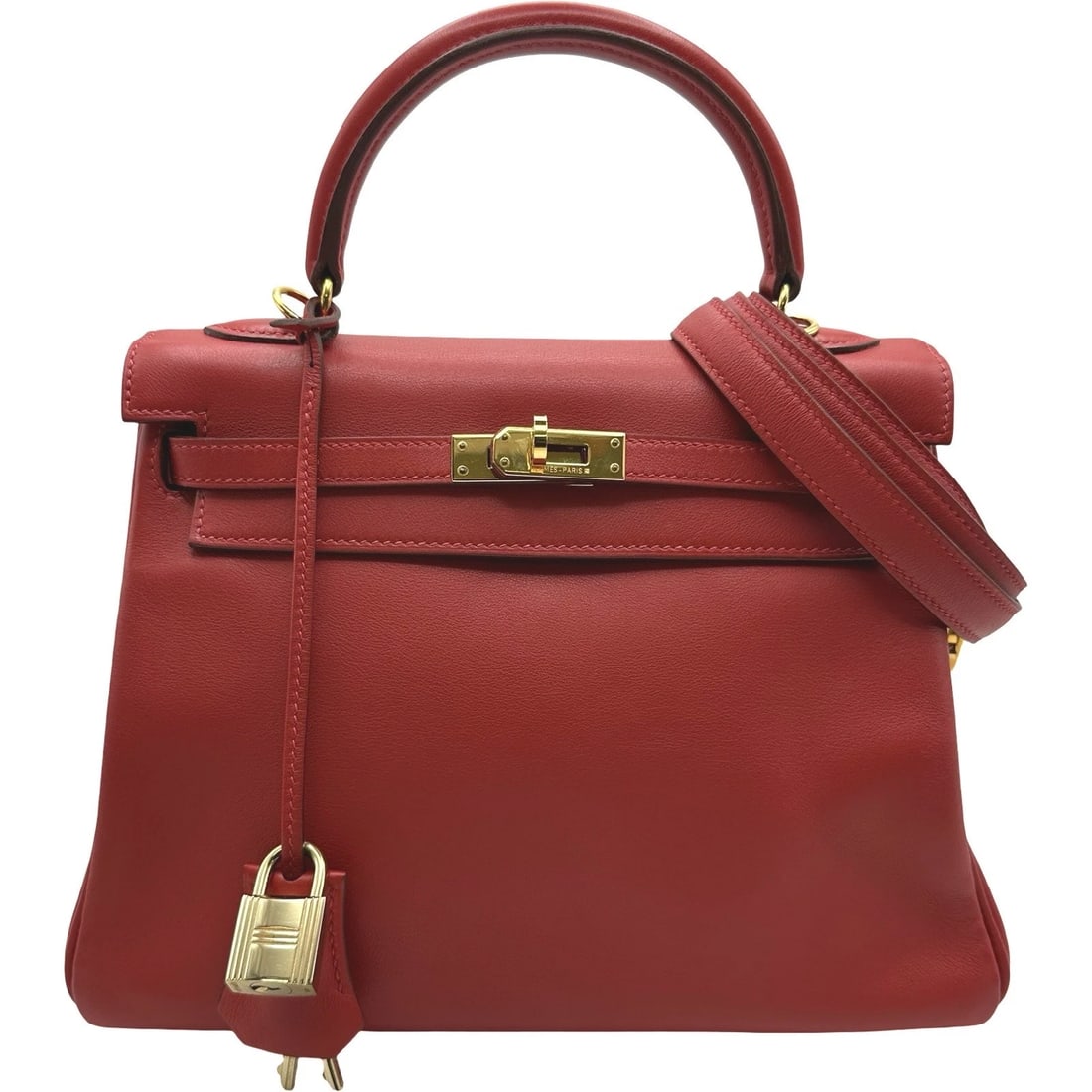 HERMES KELLY 25 INNER STITCH HANDBAG: HERMES Kelly 25 inner stitch Handbag Brand: HERMES Type: Handbag Material: Swift Color: Rouge Voff Gold Hardware Size: W25cm x H20cmx D10cm W9.8 x H7.9x D3.9inch Accessories: None Accessor