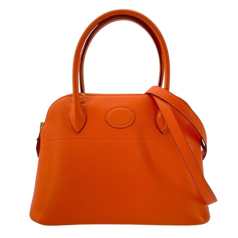 HERMES BORED 27 SHOULDER BAG: HERMES Bored 27 Shoulder Bag Brand: HERMES Type: Shoulder Bag Material: Swift Color: Orange SVHardware Size: W27cm x H19cmx D10cm W10.6 x H7.5x D3.9inch Accessories: None Accessories Notice: When