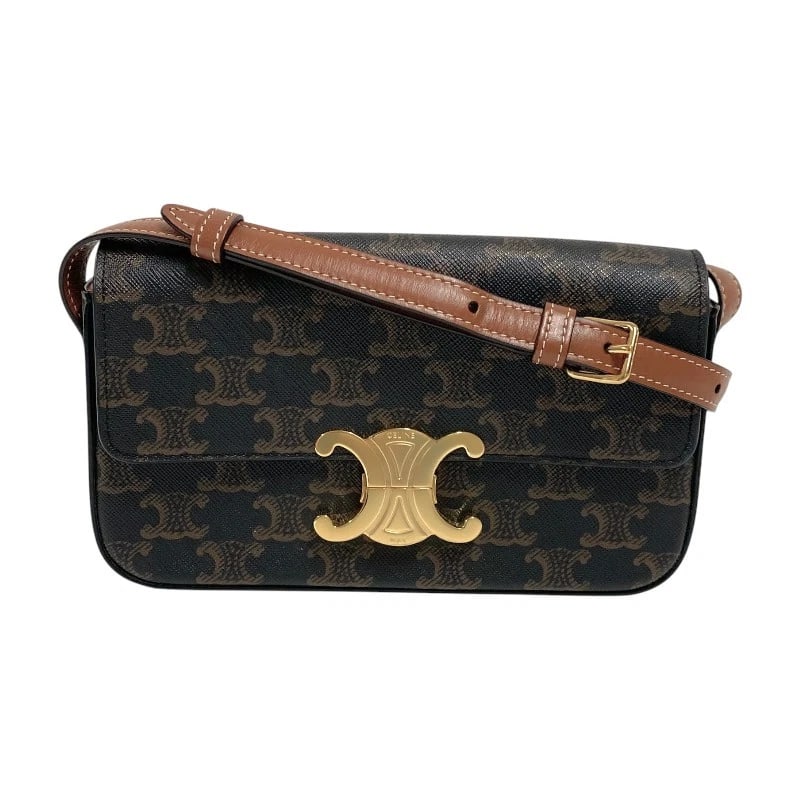 CELINE SHOULDER BAG CLAUDE SHOULDER BAG: CELINE Shoulder Bag Claude Shoulder Bag Brand: CELINE Type: Shoulder Bag Material: Triomphe canvas Color: Tan Size: W20.5cm x H12cmx D4cm W8.1 x H4.7x D1.6inch Accessories: None Accessorie