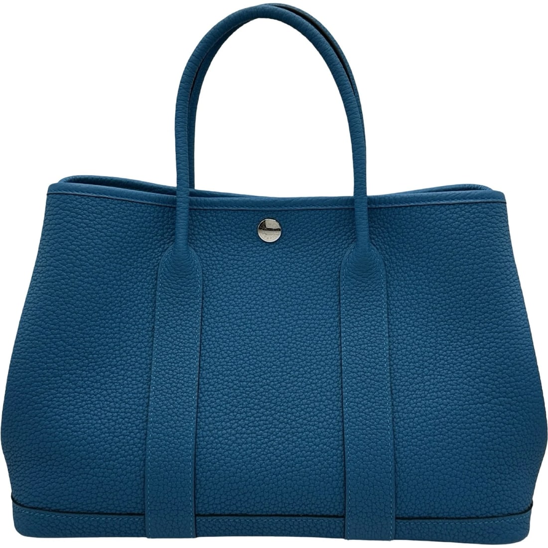 HERMES GARDEN PARTY TPM TOTE BAG: HERMES Garden party TPM Tote Bag Brand: HERMES Type: Tote Bag Material: Negonda Color: Blue Zanjibal SilverHardware Size: W30cm x H21cmx D13.5cmW11.8 x H8.3x D5.3inch Accessories: None Acc