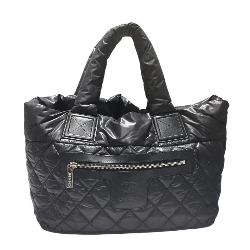 CHANEL COCO COCOON TOTE PM HANDBAG: CHANEL Coco Cocoon Tote PM Handbag Brand: CHANEL Type: Handbag Material: Nylon Color: black Size: W29cm x H25cmx D15cm W11.4 x H9.8x D5.9inch Accessories: None Accessories Notice: When pur