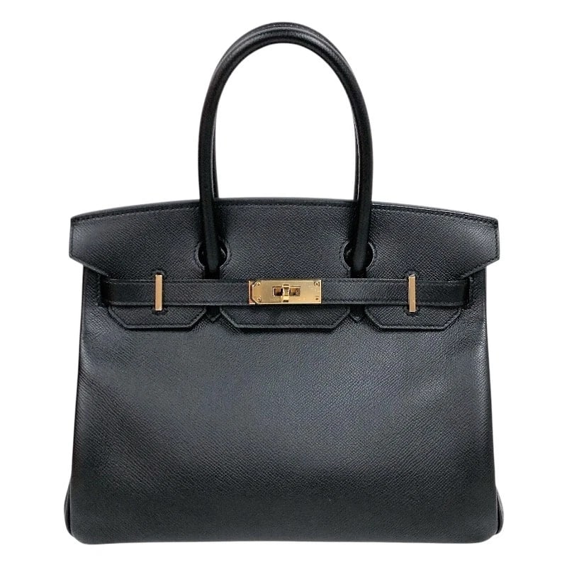 HERMES BIRKIN 30 HANDBAG: HERMES Birkin 30 Handbag Brand: HERMES Type: Handbag Material: Epsom Color: Black Gold Hardware Size: W30cm x H24cmx D16cm W11.8 x H9.4x D6.3inch Accessories: None Accessories Notice: When