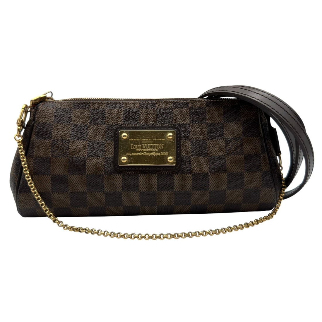 LOUIS VUITTON EVA HANDBAG: LOUIS VUITTON Eva Handbag Brand: LOUIS VUITTON Type: Handbag Material: Damier Color: Brown Size: W25cm x H13cmx D3.5cm W9.8 x H5.1x D1.4inch Accessories: None Accessories Notice: When purc