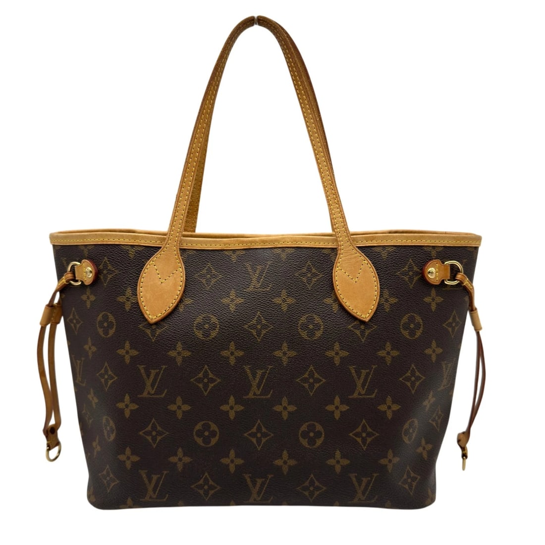 LOUIS VUITTON NEVER FULL PM TOTE BAG: LOUIS VUITTON Never full PM Tote Bag Brand: LOUIS VUITTON Type: Tote Bag Material: monogram/leather Color: Brown Size: W28.0cm x H21.5cmx D12.5cm W11.0 x H8.5x D4.9inch Accessories: None A