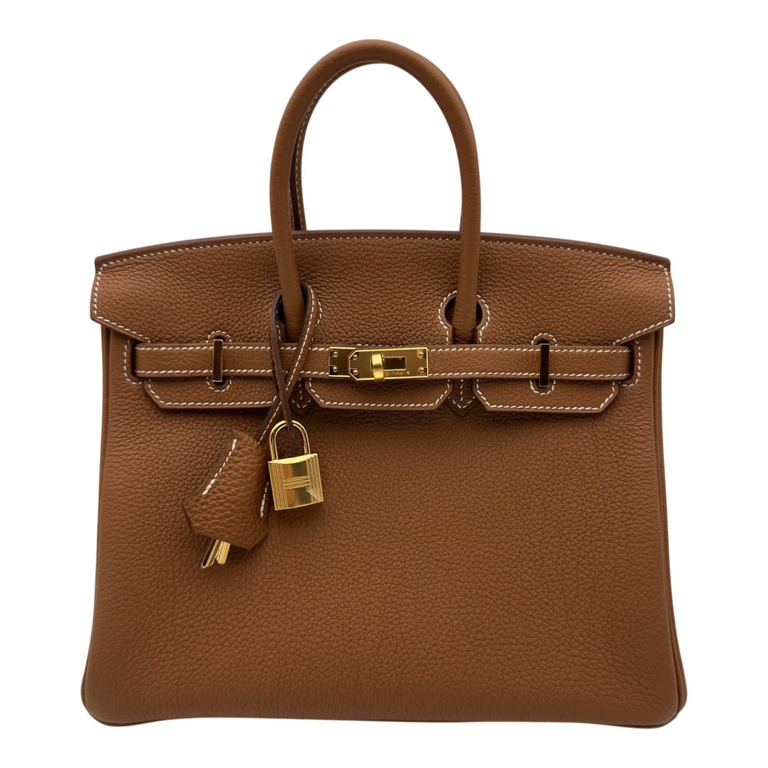 HERMES BIRKIN 25 HANDBAG: HERMES Birkin 25 Handbag Brand: HERMES Type: Handbag Material: Togo Color: Gold Hardware Size: W25.0cm x H19.5cmx D13.0cm W9.8 x H7.7x D5.1inch Accessories: None Accessories Notice: When p