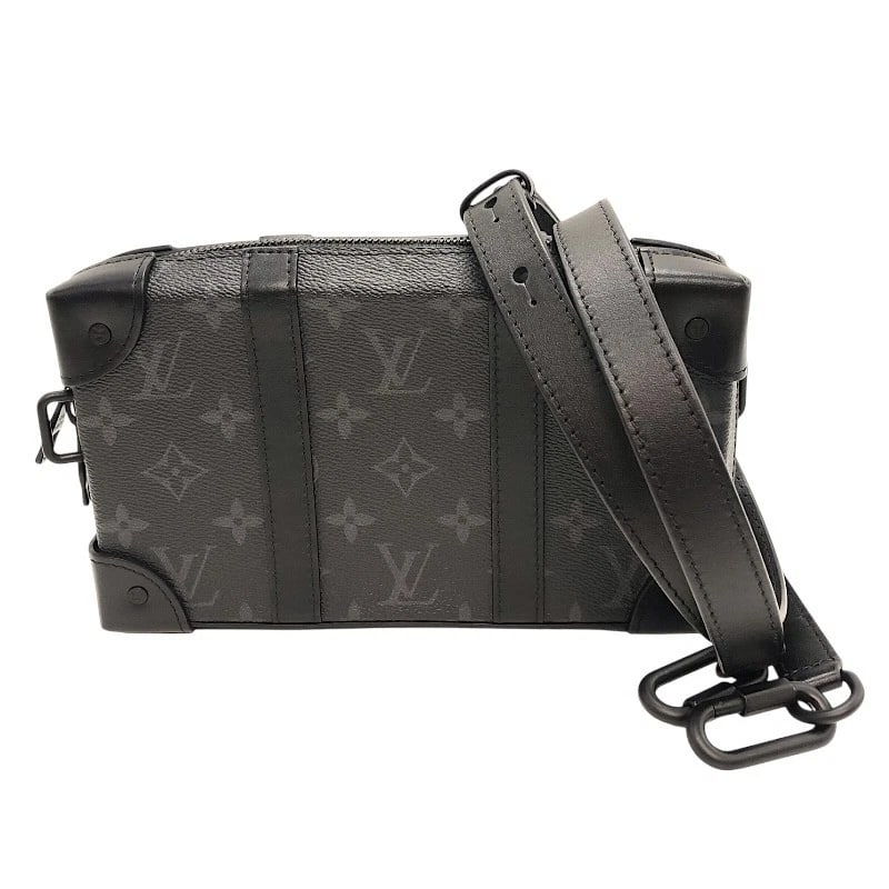 LOUIS VUITTON SOFT TRUNK WALLET SHOULDER BAG: LOUIS VUITTON Soft trunk wallet Shoulder Bag Brand: LOUIS VUITTON Type: Shoulder Bag Material: Monogram Eclipse Color: black Size: W22.5cm x H13cmx D4.5cm W8.9 x H5.1x D1.8inch Accessories: None <