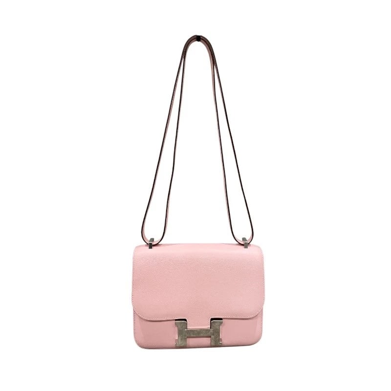 HERMES CONSTANCE 3 MINI SHOULDER BAG: HERMES Constance 3 mini Shoulder Bag Brand: HERMES Type: Shoulder Bag Material: Swift Color: Pink xSilverHardware Size: W18cm x H15cmx D5cm W7.1 x H5.9x D2.0inch Accessories: None Accessor