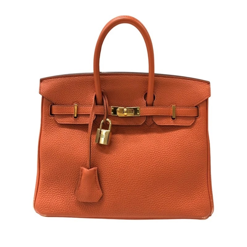 HERMES BIRKIN 25 HANDBAG: HERMES Birkin 25 Handbag Brand: HERMES Type: Handbag Material: Togo Color: Cuible Gold Hardware Size: W25cm x H20cmx D13cm W9.8 x H7.9x D5.1inch Accessories: None Accessories Notice: When