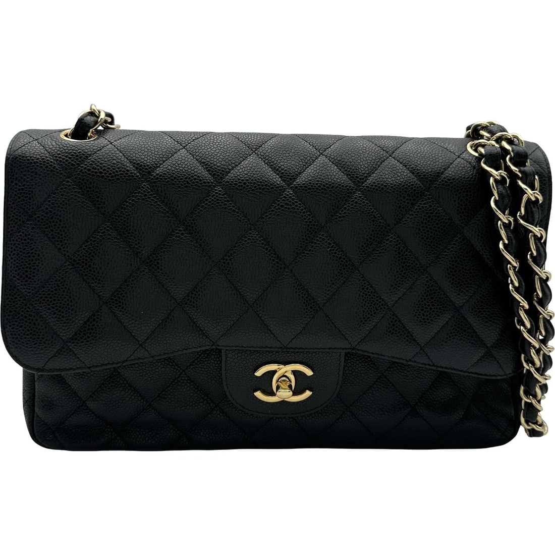 CHANEL DECA TRASSE 30 A58600 SHOULDER BAG: CHANEL Deca Trasse 30 A58600 Shoulder Bag Brand: CHANEL Type: Shoulder Bag Material: Caviar skin Color: Black Gold Hardware Size: W30cm x H20cmx D8.5cm W11.8 x H7.9x D3.3inch Accessories: None